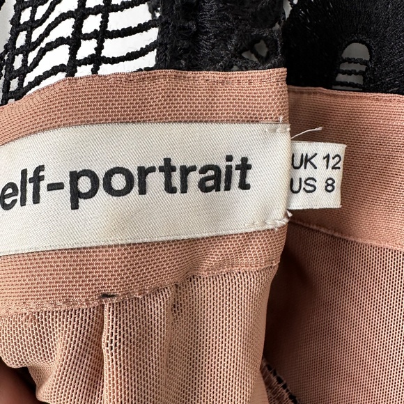 Self Portrait lace black and nude lace midi dress - Picture 9 of 9